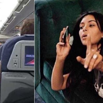 Kim Kardashian takes pregnancy tests mid-flight