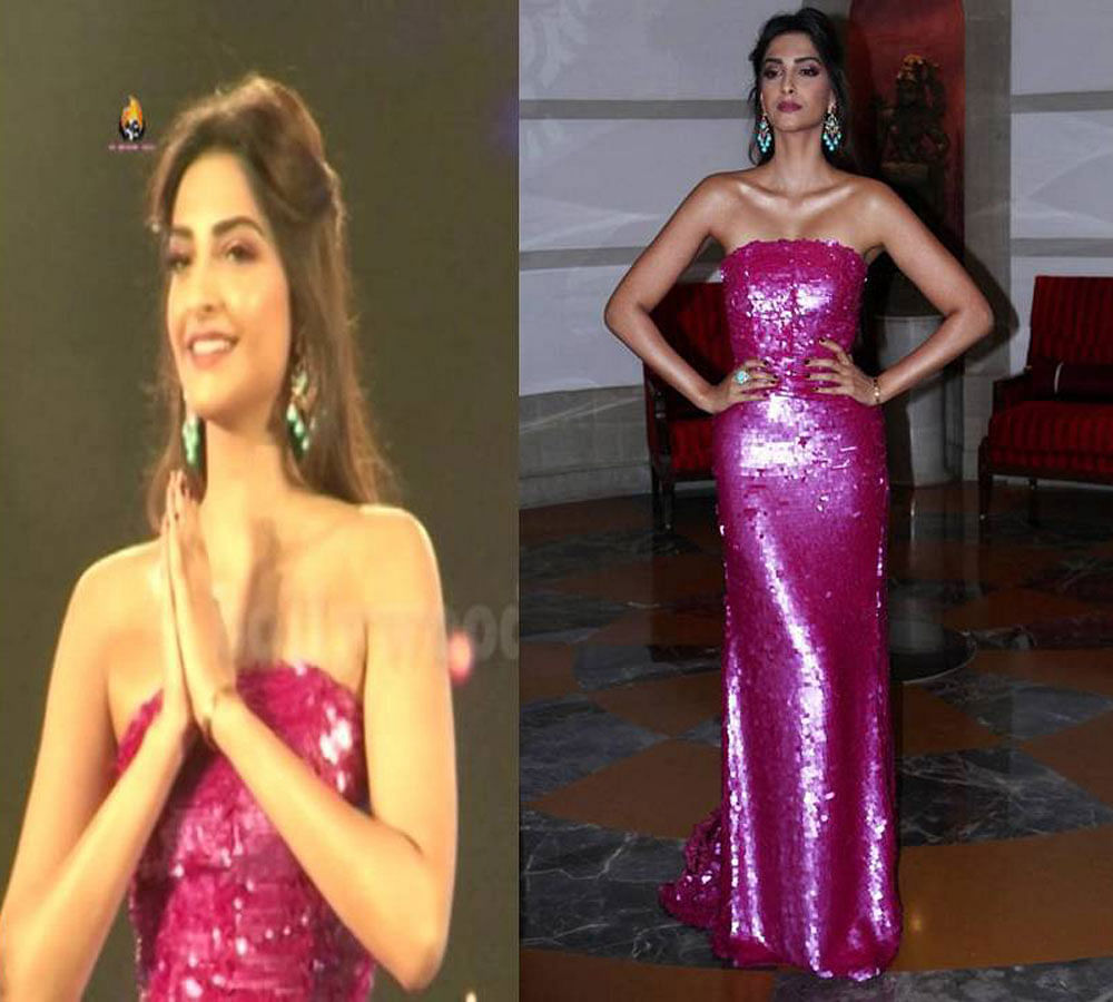 Sonam Kapoor Shocking Wardrobe Malfunction Ooops ड र स