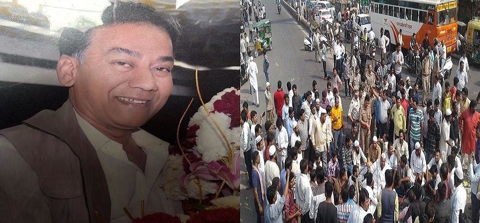 फल मंडी में सिपाही के पास बैठे प्रधान की हत्या से सनसनी, फोर्स तैनात The killing of the head of the fruit market, delhi road jam