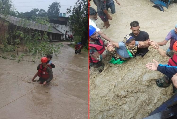 उत्तराखंड आपदा: नैनीताल-टनकपुर के क्षेत्रवासियों के लिए देवदूत बनी सेना, 300 से ज्यादा लोगों को जान पर खेलकर बचाया, तस्वीरें सेना के जवानों ने लोगों को बचाया