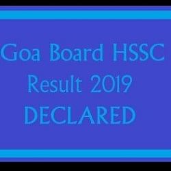 Goa Board HSSC 12th Result 2019 Declared
