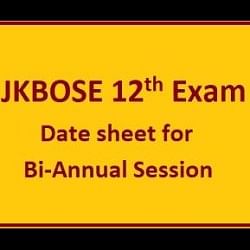 JKBOSE 12th Exam 2019: Date sheet Released for Bi-Annual Session 2019 Private Jammu Province