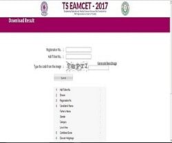 Telangana State EAMCET Results 2017 Declared