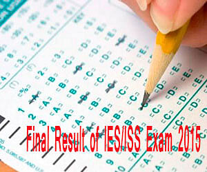 UPSC declares final result of IES/ISS Exam 2015
