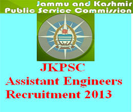 JKPSC recruitment notification for Assistant Engineer posts