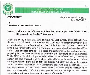 CBSE to implement 2 semester system from class VI