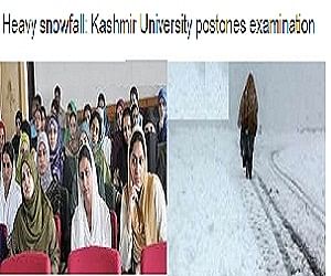Heavy snowfall: Kashmir University postones examination 
