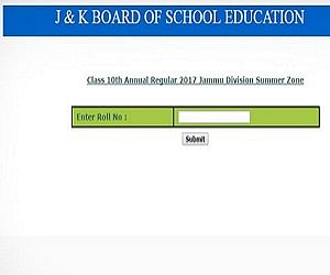 JKBOSE Class 10th Jammu Annual Regular Exam 2017 Results Declared