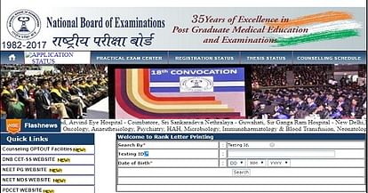DNB CET 2017 (July) Admission: Rank Letter Released