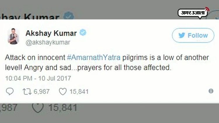 अक्षय कुमार, ट्वीट