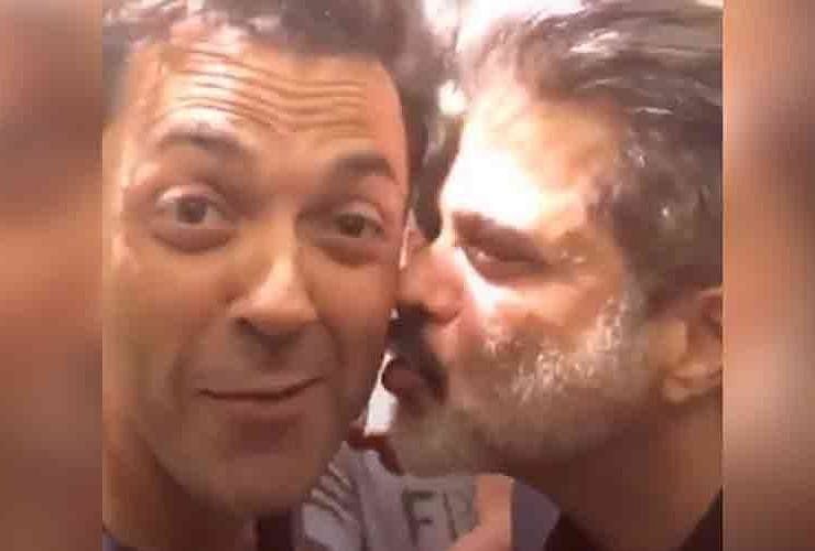 Anil Kapoor Kiss Bobby Deol Salman Khan Feel Shy Video Goes Viral