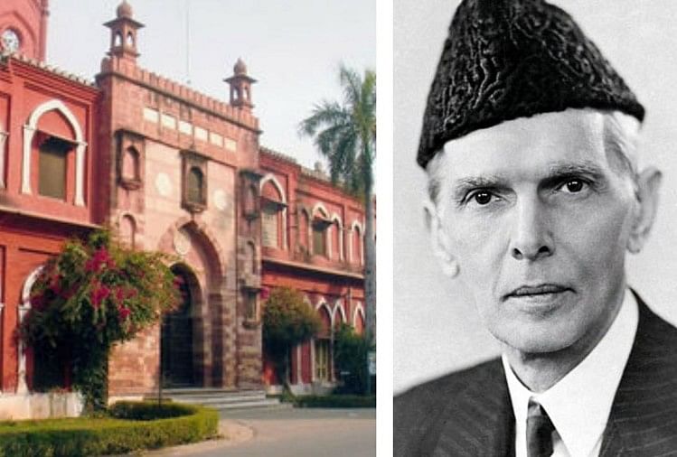 Now Jinnah's photo in Moulana Azad Library of AMU