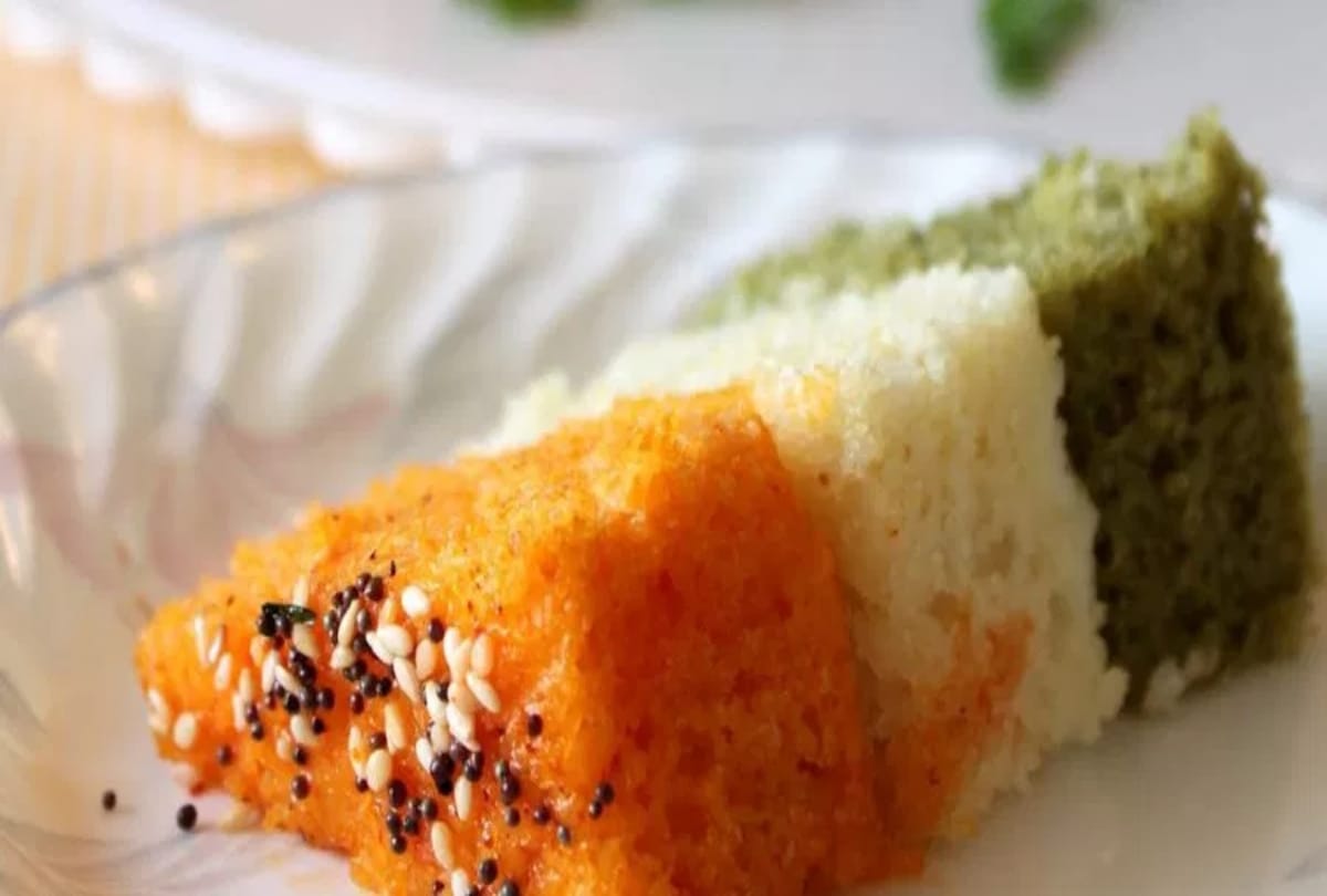 tricolor dhokla