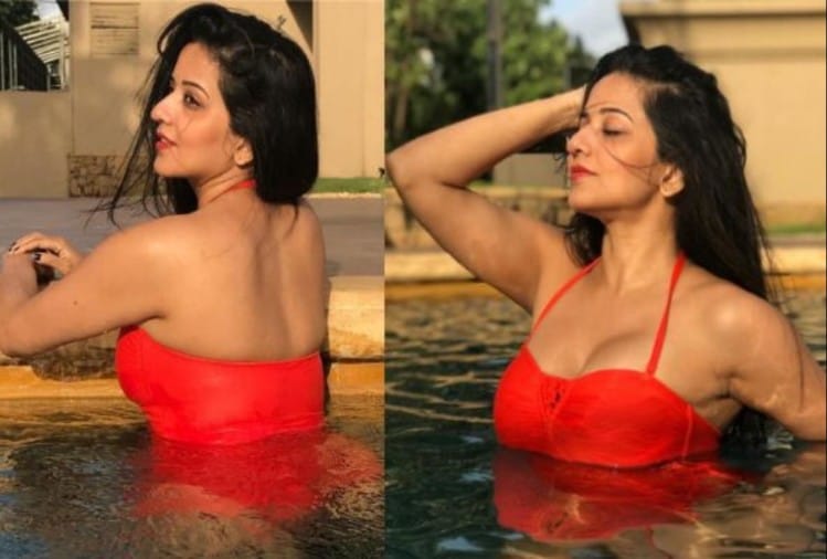 Nazar Fame Dayan Aka Monalisa Shares Hot And Sexy Bikini Photos - रेड  बिकिनी पहन कर पानी में आग लगा रही टीवी की ये &#39;डायन&#39;, देखें हॉट एंड बोल्ड  तस्वीरें - Amar