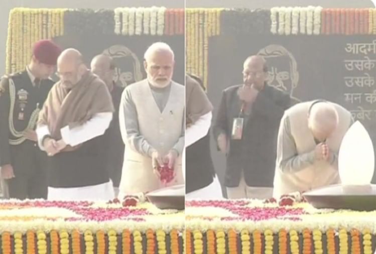 प्रधानमंत्री नरेन्द्र मोदी ने वाजपेयी को श्रद्धांजलि अर्पित की