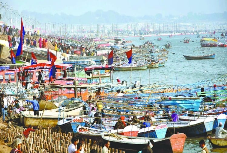 approx 15 million devotees take bath in sangam on Makar Sankranti