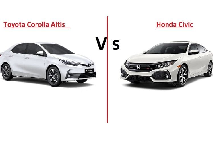 Comparison Between Honda Civic And Toyota Corolla Altis