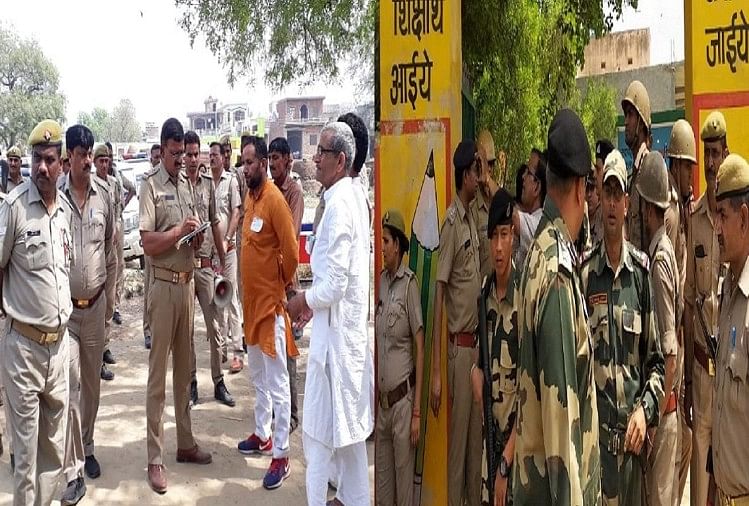 मौके पर जांच करती पुलिस