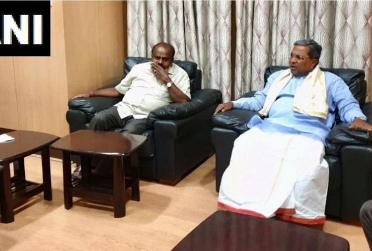 कर्नाटक सीएम कुमारस्वामी और सिद्धारमैया