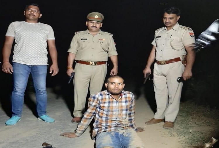 बुलंदशहर पुलिस ने मुठभेड़ में 25 हजार के इनामी बदमाश को दबोचा, एक फरार मुठभेड़ में पकड़ा गया बदमाश