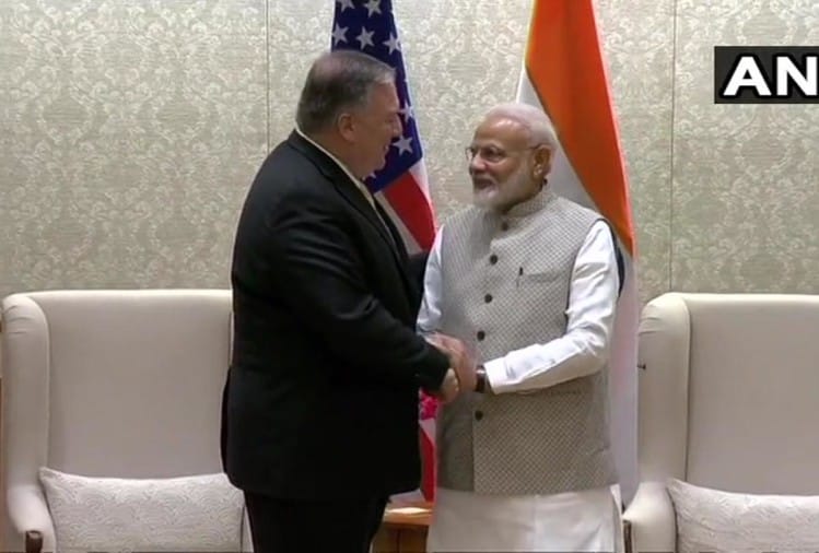 पीएम मोदी और अमेरिकी विदेशमंत्री पोम्पियो