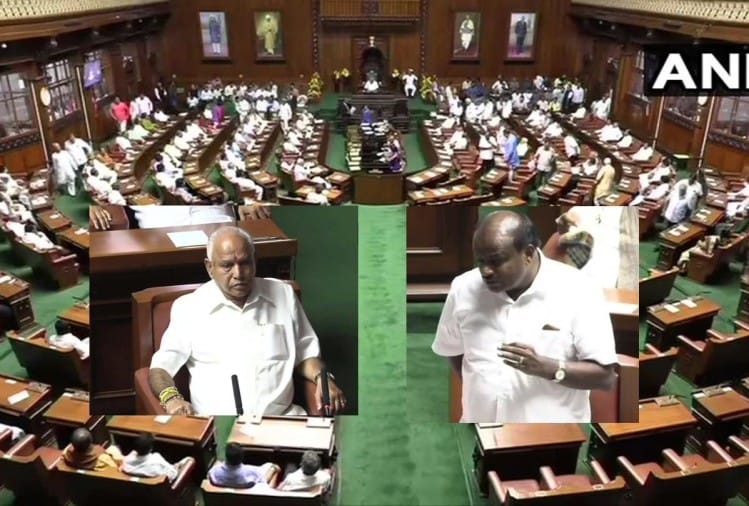 कर्नाटक: येदियुरप्पा सरकार ने जीता विश्वास प्रस्ताव, विपक्ष ने नहीं की मत विभाजन की मांग कर्नाटक में भाजपा सरकार की जीत