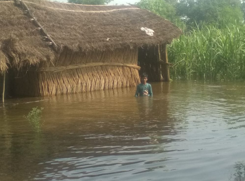 मेरठ के हस्तिनापुर क्षेत्र के गांव जलालपुर जोरा में आबादी में भरा गंगा का पानी। मेरठ के हस्तिनापुर क्षेत्र के गांव जलालपुर जोरा में आबादी में भरा गंगा का पानी।