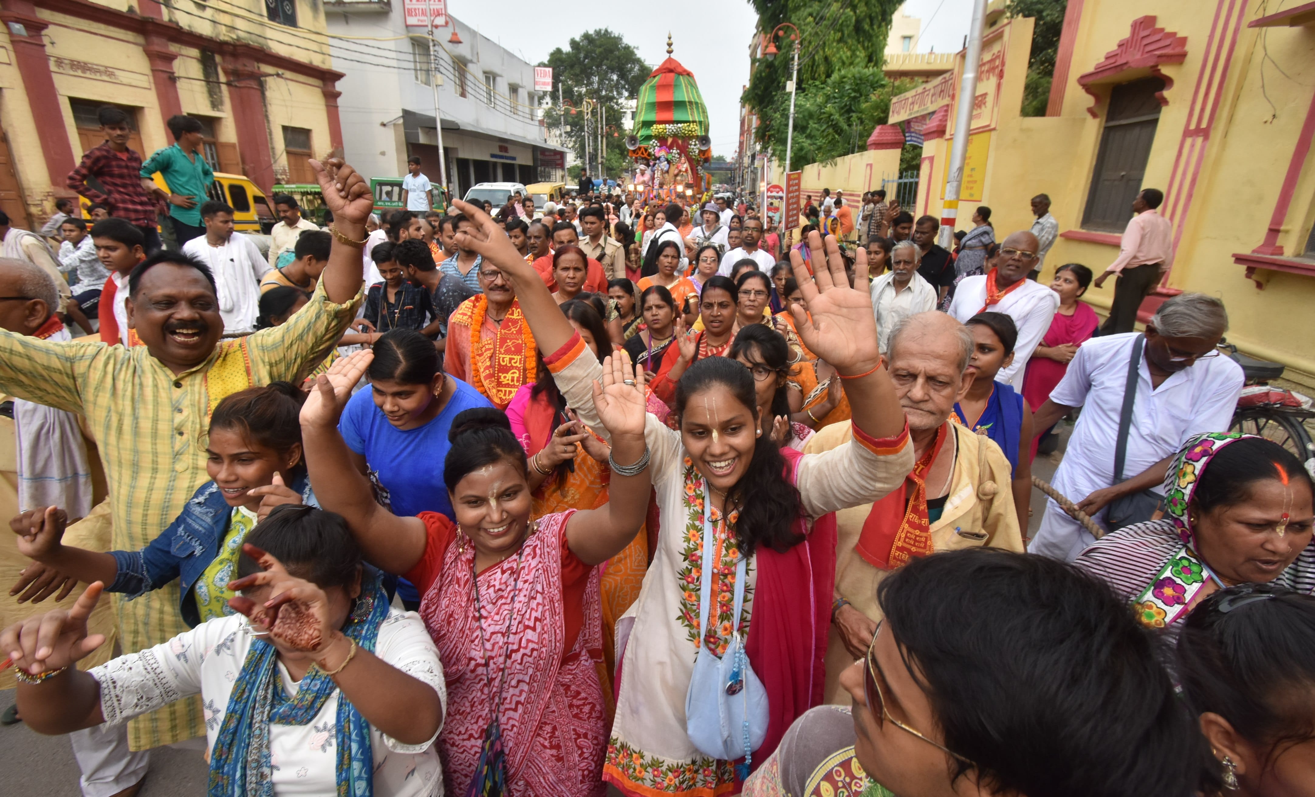 Hare Krishna Hare Krishna echoed everywhere Hare Krishna Hare Krishna echoed everywhere