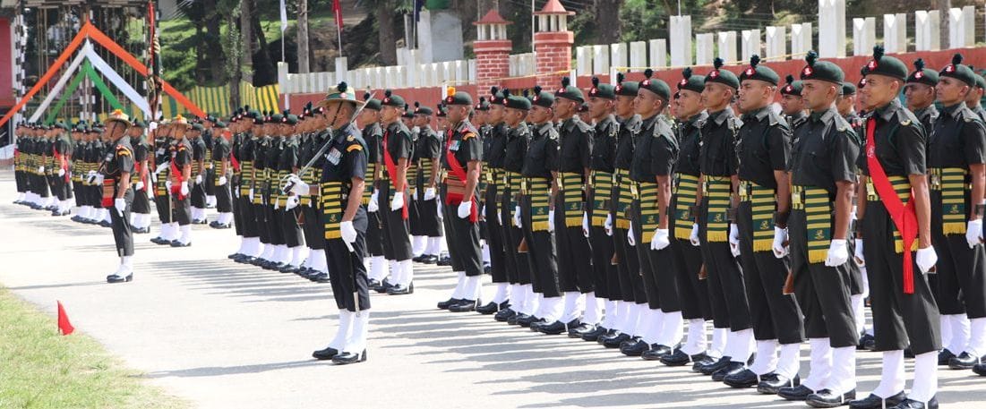 सोमनाथ मैदान में कसम परेड के दौरान जवान। अमर उजाला सोमनाथ मैदान में कसम परेड के दौरान जवान। अमर उजाला