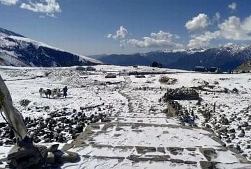 fresh snowfall in rohtang lahaul spiti and kinnaur himachal pradesh