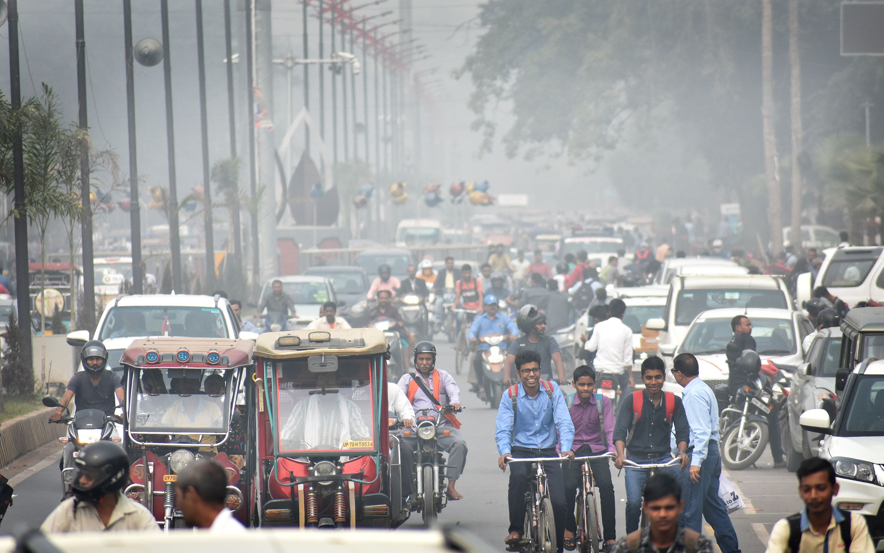 Prayagraj air pollution in starting winter season