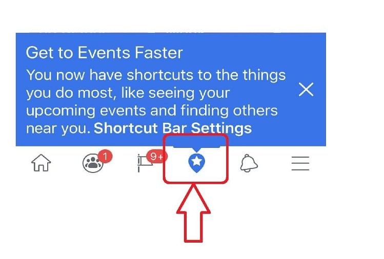 shortcut bar facebook