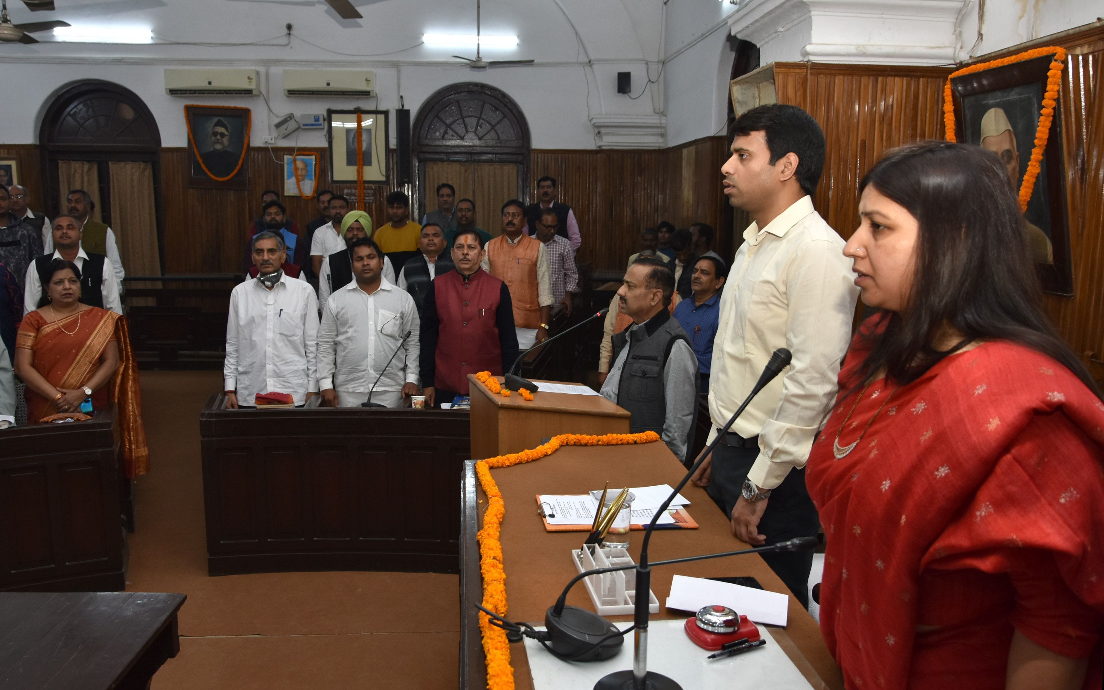 all corporator took owth in house on contstitution day