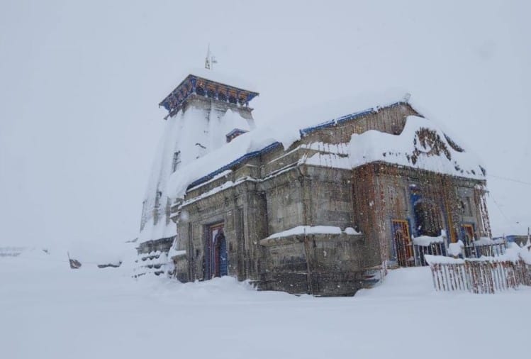 snowfall, kedarnath