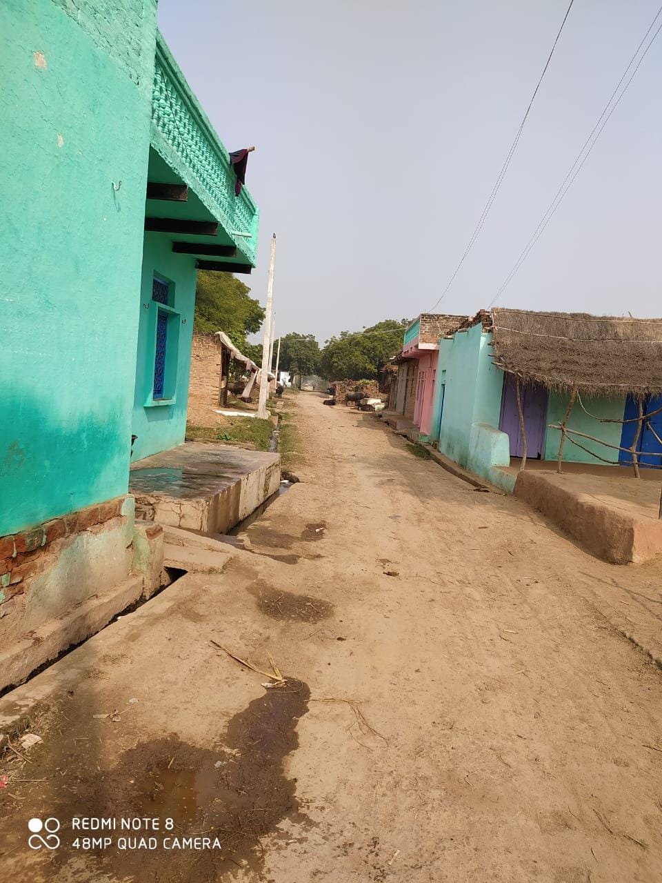 निनावली गांव में पसरा सन्नाटा। निनावली गांव में पसरा सन्नाटा।