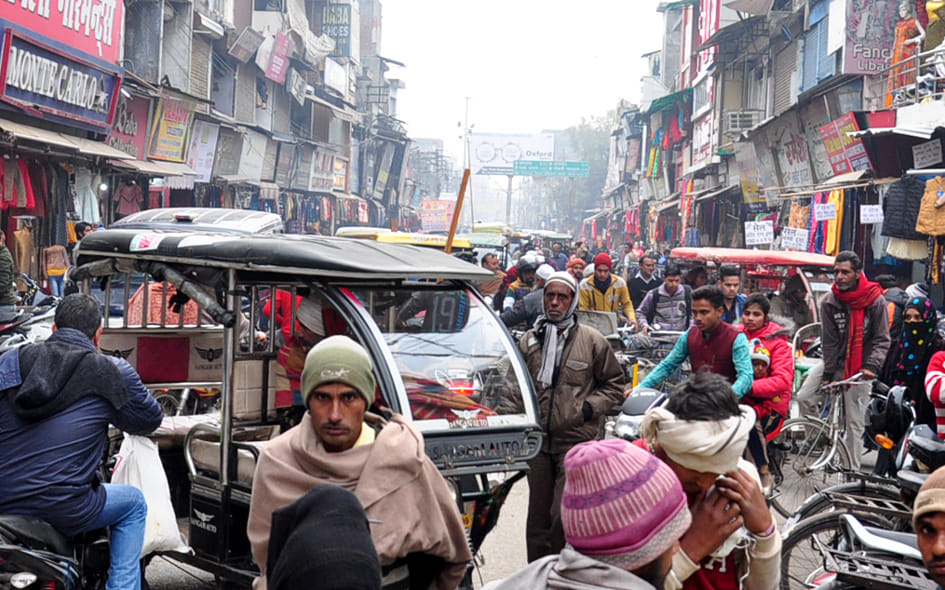 श्री राम चौक पर ईरिक्सा से लगा जाम श्री राम चौक पर ईरिक्सा से लगा जाम