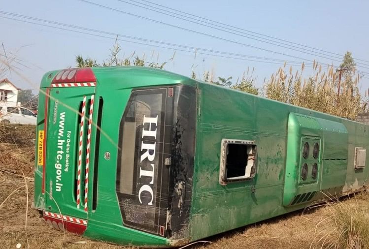 HRTC volvo bus accident in una in himachal pradesh