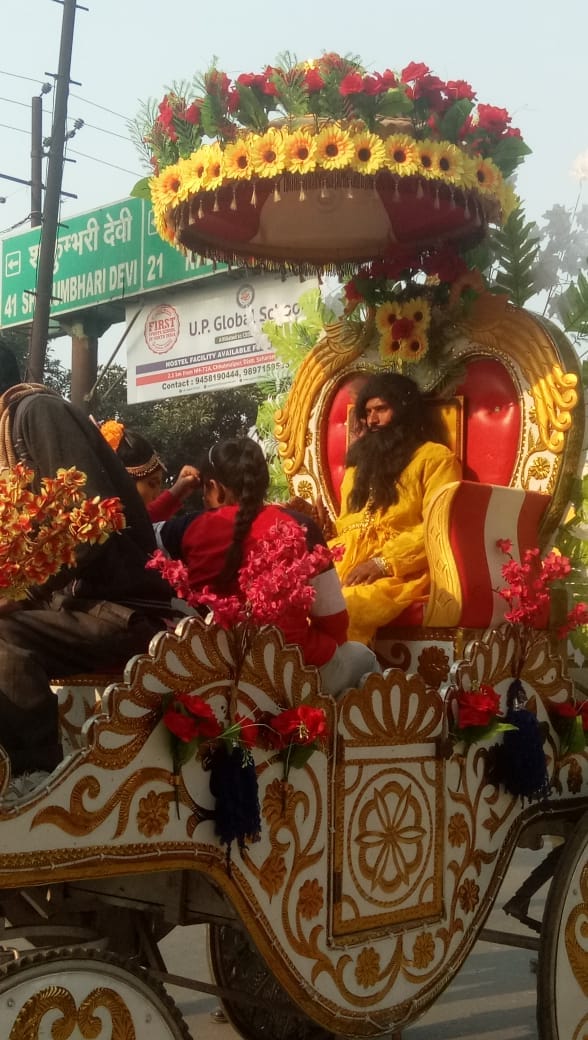 छुटमलपुर में संत रविदास जयंती के मौके पर निकाली गई शोभायात्रा में शामिल झांकी
