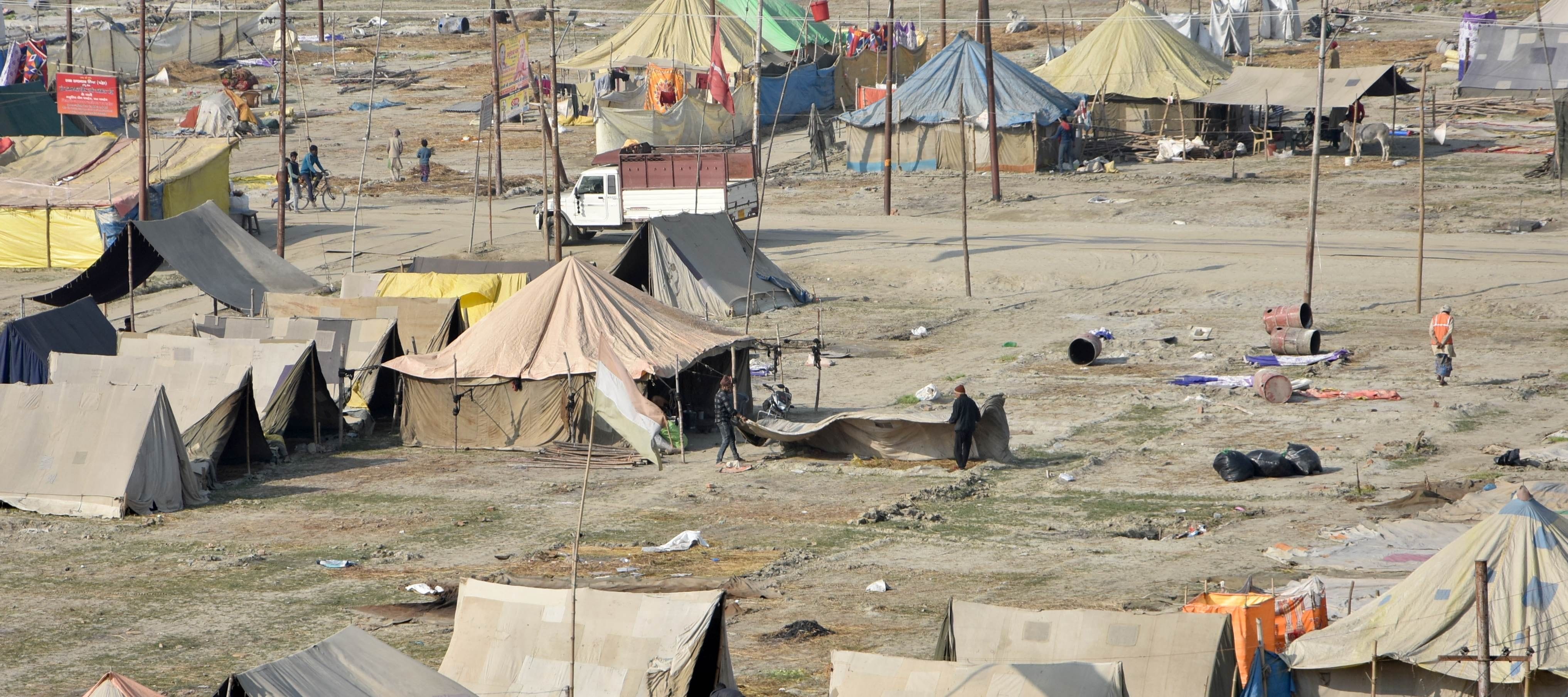 Ukhare camp, three sectors of Magh Mela vacant Ukhare camp, three sectors of Magh Mela vacant