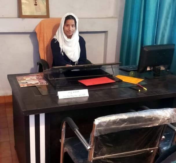 सीडीपीओ का पदभार संभालतीं अमरीन। सीडीपीओ का पदभार संभालतीं अमरीन।