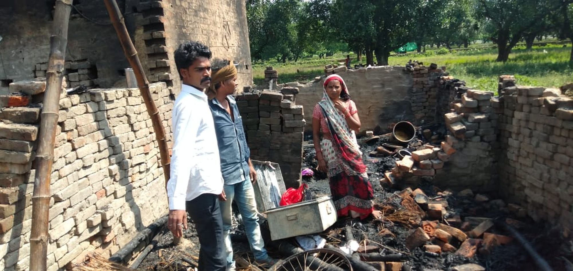 Cylinder explosion, eight houses destroyed Cylinder explosion, eight houses destroyed