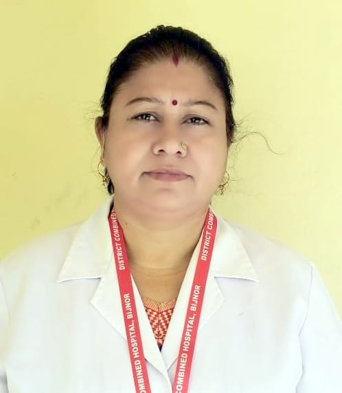 रजनी शर्मा (जिला मंत्री, नर्सेज संघ) जिला अस्पताल बिजनौर। रजनी शर्मा (जिला मंत्री, नर्सेज संघ) जिला अस्पताल बिजनौर।