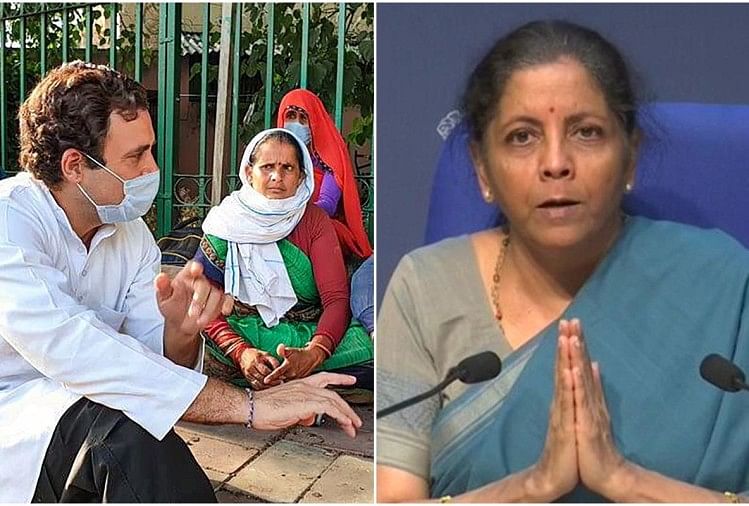 राहुल का निर्मला पर पलटवार, आप इजाजत दें तो मजदूरों का बैग उठाकर पैदल यूपी निकल जाऊं - अमर उजाला