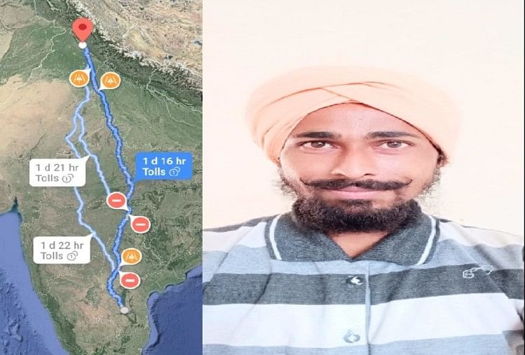 विशाल ने पैदल और साइकिल पर तय कर दिया 2200 किमी सफर, आंध्रप्रदेश से पहुंचे हिमाचल 