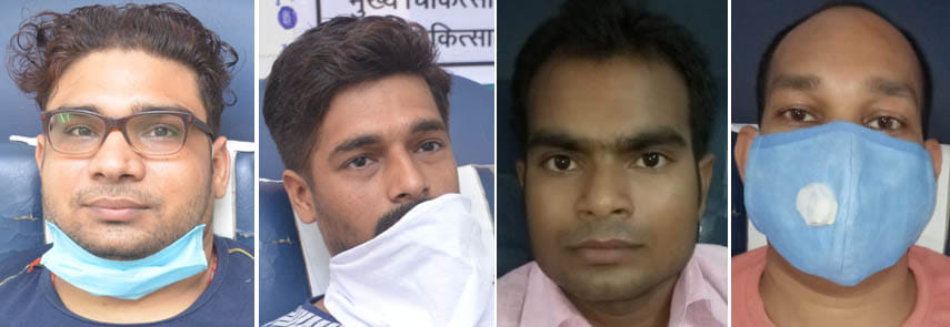 आदर्श, अमन, हरीओम, अनुराग। आदर्श, अमन, हरीओम, अनुराग।