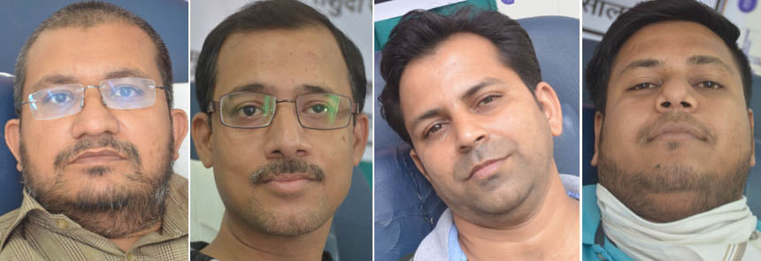 राजेश, रीतेश, शादाब, राहुल। राजेश, रीतेश, शादाब, राहुल।