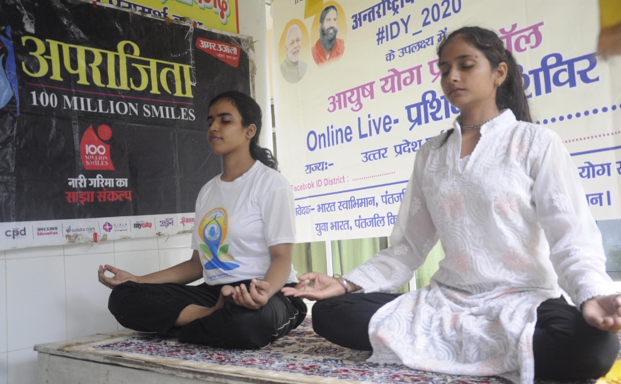 practicing house to house yoga for healthy body