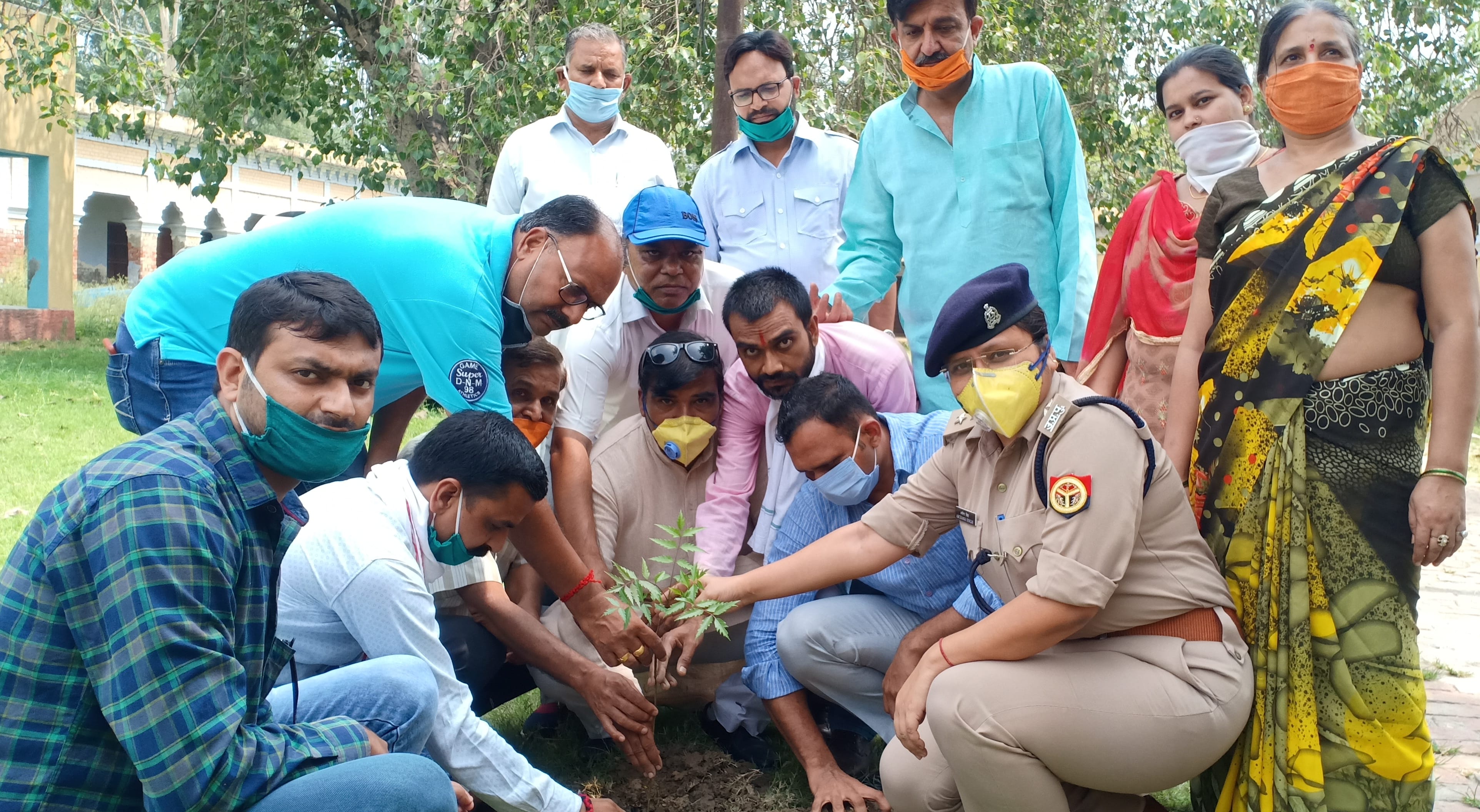 नगीना के हिंदू इंटर कॉलेज में भाजपा कार्यकर्ताओं के साथ पौधरोपण करती सीओ अर्चना सिंह व तहसीलदार ?