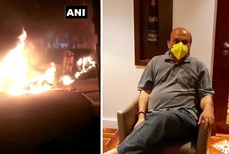 Bangalore Riots : Congress Mla Srinivas Murthys Residence ...
