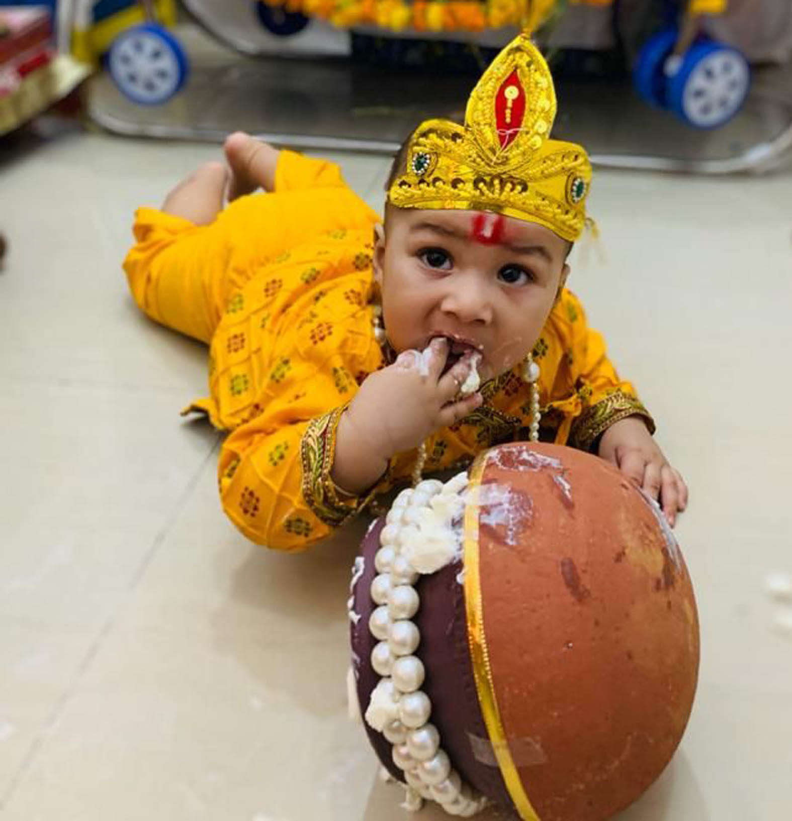 Hours and gongs echoed as Shri Krishna was born Hours and gongs echoed as Shri Krishna was born